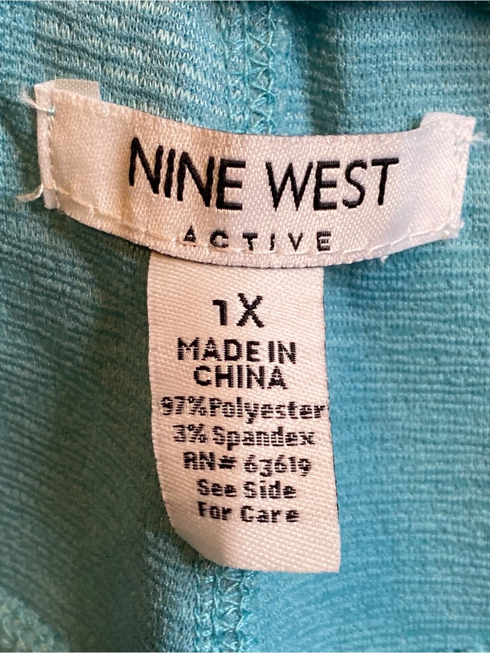Nine West Pull on Teal Joggers Women’s Size 1X NWT - Picture 4 of 10